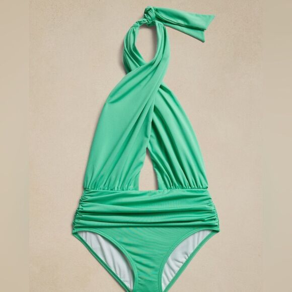 BANANA REPUBLIC TWISTED KNOT REMAKE SWIMSUIT Size Large - Picture 1 of 4